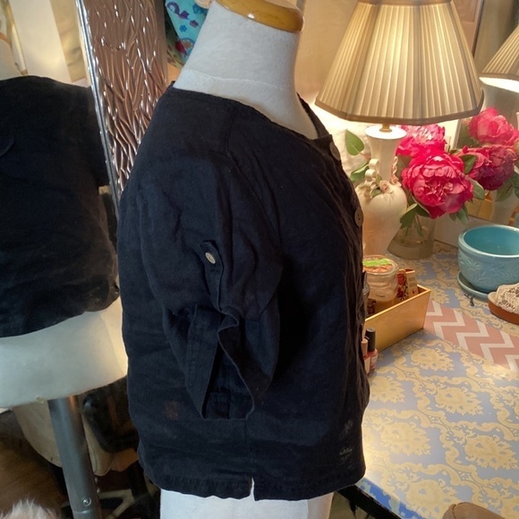 🌹Blu No. 9🌹 100% Linen Top - Picture 6 of 7